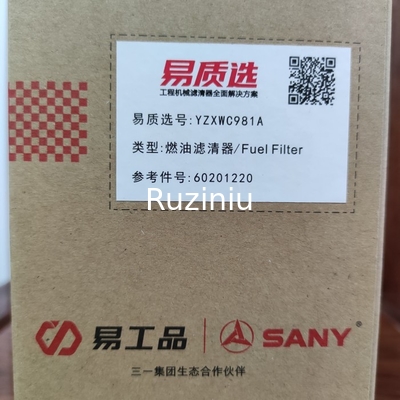 Il filtro del carburante SY55/SY60/SY85/SY95/SY215/SY305/SY485/SY500 da 60201220 Sany si applica a 4JG1/4JJ1/4BG1/6HK1/6WG1